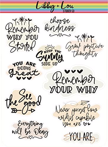 Positivity Quotes Planner Sticker | Libby and Lou Sticker Co
