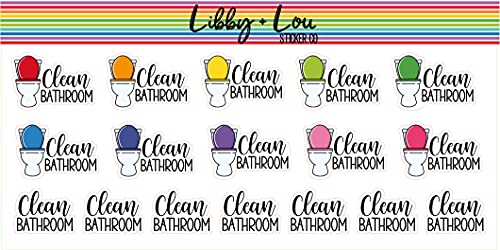 Clean The Bathroom Planner Sticker | Libby and Lou Sticker Co