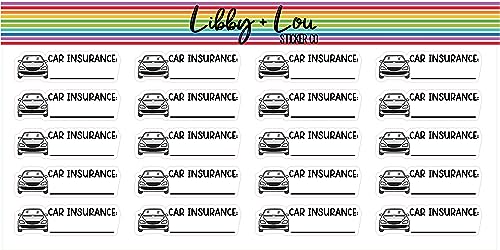 Car Insurance Planer Stickers | Neutral | Libby and Lou Sticker Co