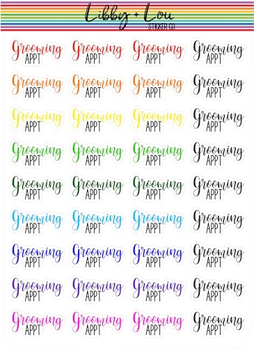 Grooming Appointment Script Planner Stickers | Libby and Lou Sticker Co