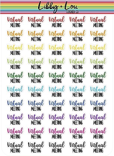 Virtual Meeting Planner Stickers | Libby and Lou Sticker Co