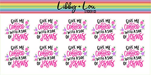 Coffee and Jesus Planner Sticker | Libby and Lou Sticker Co