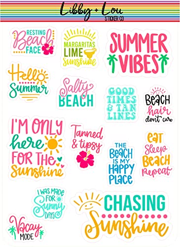 Summer Quotes Planner Stickers | Libby and Lou Sticker Co