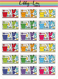 Cleaning Flat Lay Planner Sticker | Libby and Lou Sticker Co