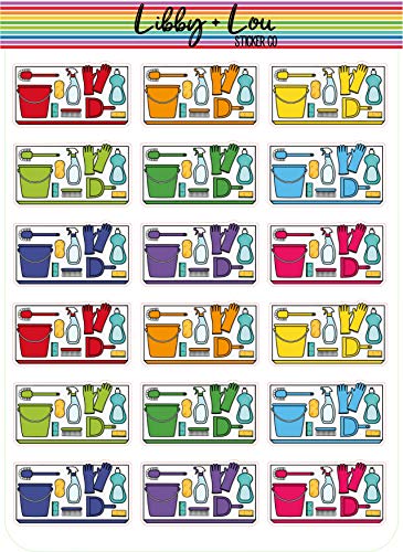 Cleaning Flat Lay Planner Sticker | Libby and Lou Sticker Co
