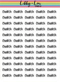 Church Planner Sticker | Libby and Lou Sticker Co