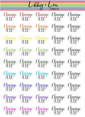 Change Filter Planner Stickers | Libby and Lou Sticker Co