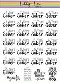 Sobriety Counter 1-25 Years Planner Sticker | Libby and Lou Sticker Co