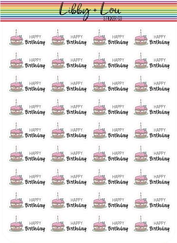 Happy Birthday Planner Stickers | Libby and Lou Sticker Co
