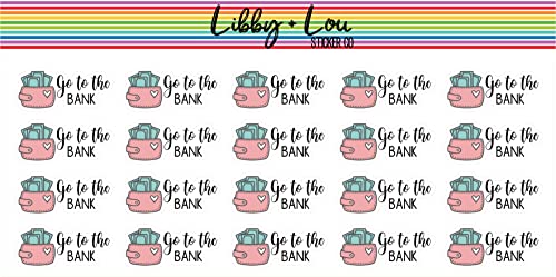 Go to the Bank Planner Sticker | Libby and Lou Sticker Co