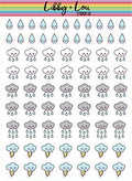 Kawaii Weather Planner Sticker | Libby and Lou Sticker Co