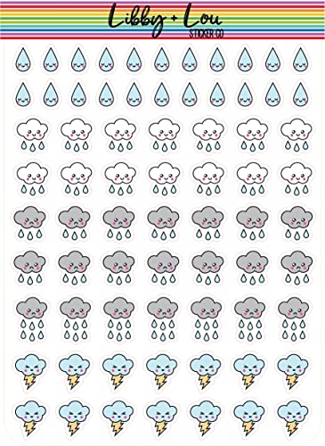 Kawaii Weather Planner Sticker | Libby and Lou Sticker Co