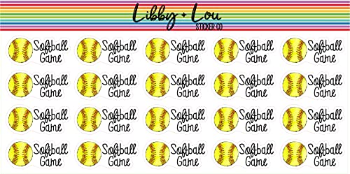 Softball Game Planner Stickers | Libby and Lou Sticker Co