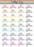 Pick Up Groceries Planner Stickers | Libby and Lou Sticker Co
