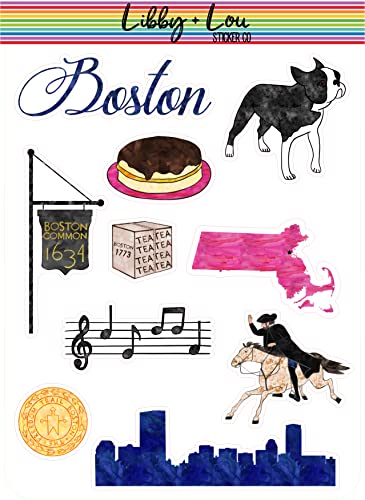 Boston Travel Planner Stickers | Libby and Lou Sticker Co