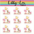 English Bulldog Precious Moments Ballerina Planner Stickers | Libby and Lou Sticker Co