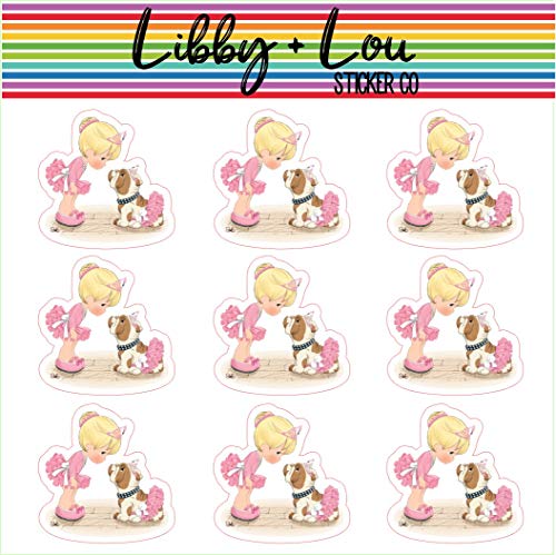 English Bulldog Precious Moments Ballerina Planner Stickers | Libby and Lou Sticker Co
