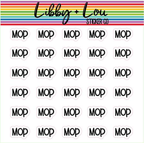 Mop Planner Stickers | Household Chores | Libby and Lou Sticker Co