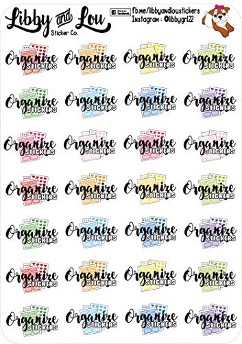 Organize Stickers Planner Sticker | Erin Condren | Happy Planner | Agenda | Calendar