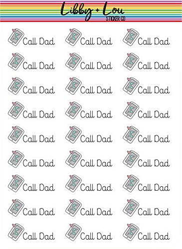 Call Dad Planner Sticker | Phone | Libby and Lou Sticker Co