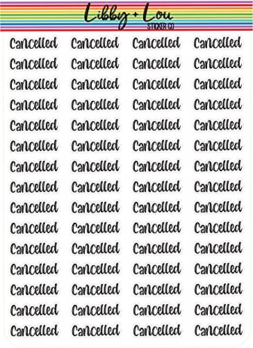 Cancelled Planner Sticker | Libby and Lou Sticker Co
