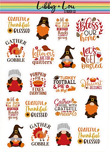 Thanksgiving Quotes Planner Sticker | Libby and Lou Sticker Co