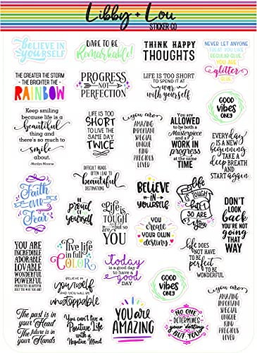 Inspirational Quotes Planner Sticker | Libby and Lou Sticker Co