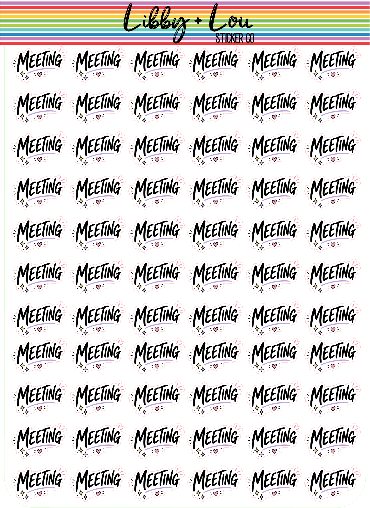 Meeting Planner Stickers | Work & Appointment Reminder Stickers