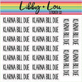 Klarna Bill Planner Stickers | Libby and Lou Sticker Co