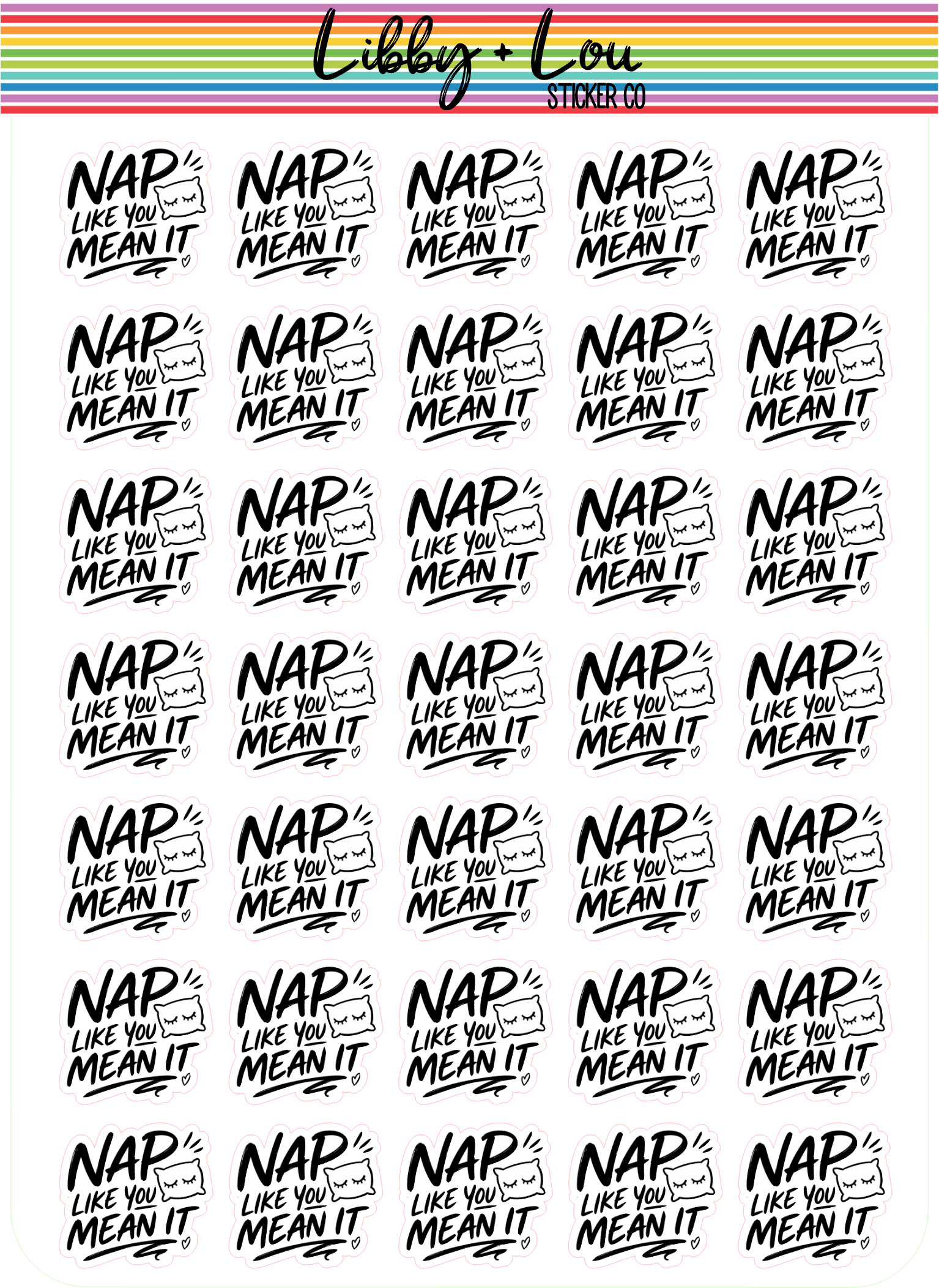 Nap Planner Stickers | Rest Time & Self Care Reminder Stickers