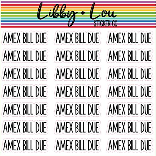 American Express Bill Pay | Planner Stickers | Libby and Lou Sticker Co