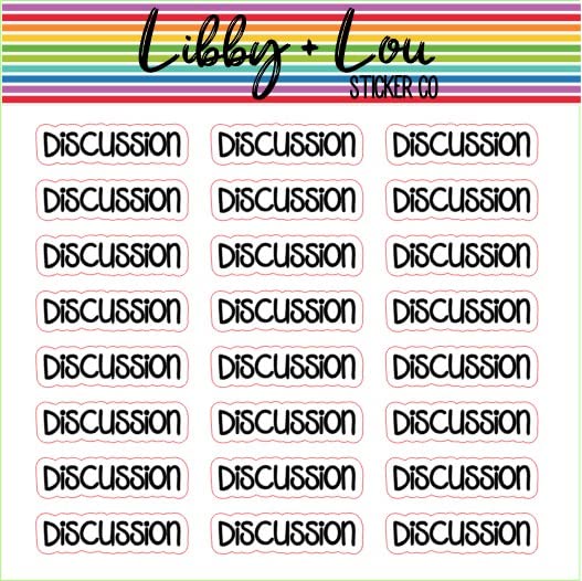 Discussion Online School Planner Stickers | Libby and Lou Sticker Co