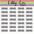 Dishes Script Planner Stickers | Libby and Lou Sticker Co