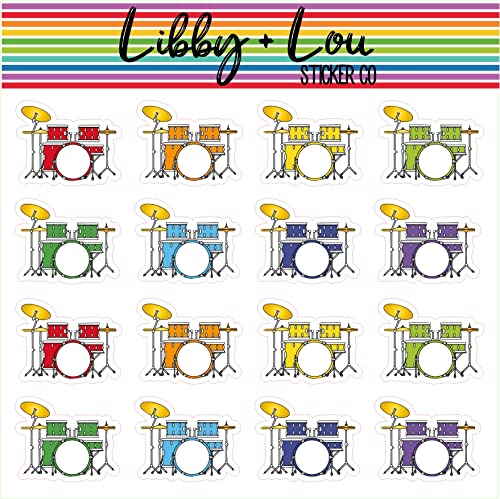 Drums Planner Stickers | Drum Lessons | Libby and Lou Sticker Co