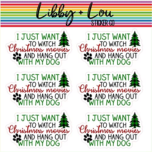 Christmas Movies and Hang Out with the Dog Planner Sticker | Libby and Lou Sticker Co