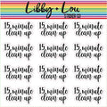 15 Minute Clean Up Planner Stickers | Libby and Lou Sticker Co