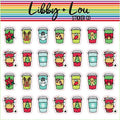 Christmas Coffee Planner Stickers | Libby and Lou Sticker Co