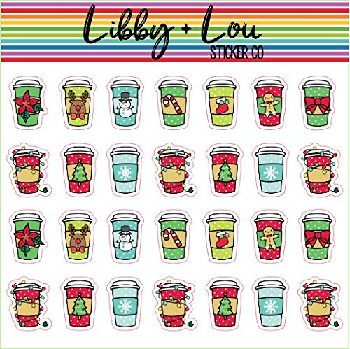 Christmas Coffee Planner Stickers | Libby and Lou Sticker Co