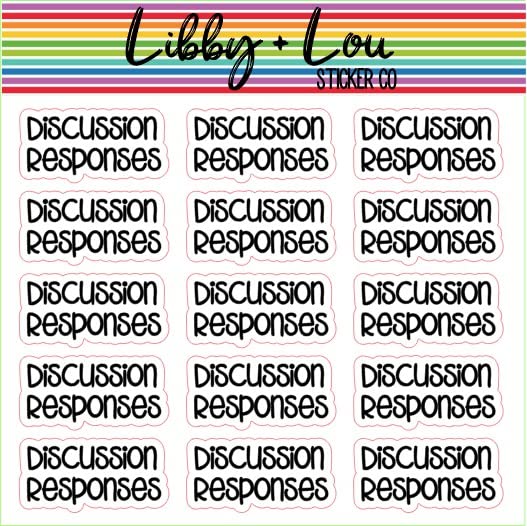 Discussion Replies Online School Planner Stickers | Libby and Lou Sticker Co