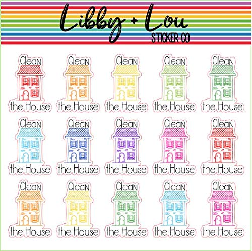 Clean The House Planner Stickers | Libby and Lou Sticker Co