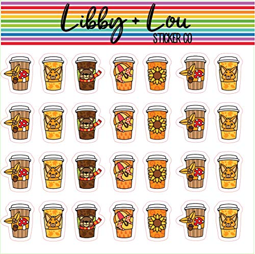 Thanksgiving Coffee Planner Stickers | Libby and Lou Sticker Co