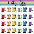 Gas Pumps Rainbow Planner Stickers | Libby and Lou Sticker Co