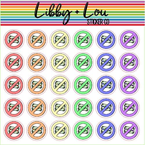 No Spend Planner Stickers | Budgeting | Libby and Lou Sticker Co