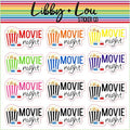 Movie Night Planner Stickers | Libby and Lou Sticker Co