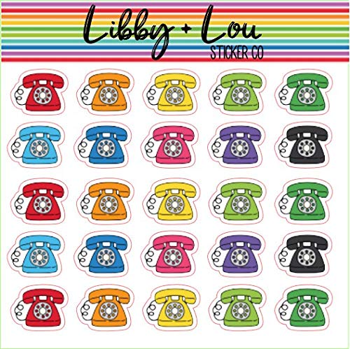 Telephone Planner Stickers | Libby and Lou Sticker Co