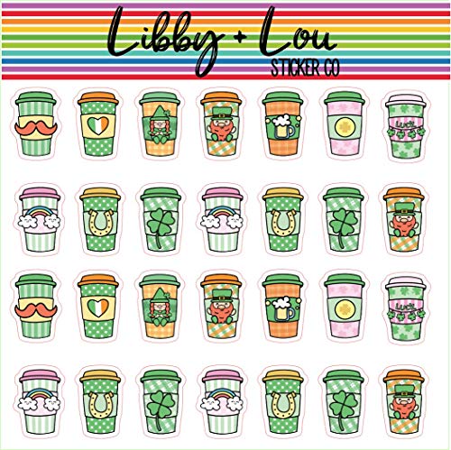 St. Patricks Day Coffee Planner Stickers | Libby and Lou Sticker Co