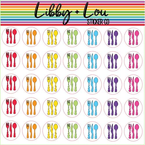 Cutlery Planner Stickers | Dinner Lunch Breakfast | Libby and Lou Sticker Co