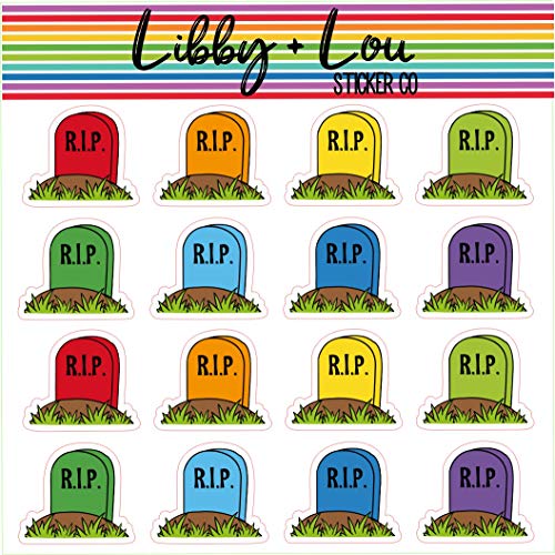 in Memory of RIP Planner Stickers | Graves | Libby and Lou Sticker Co