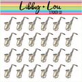 Saxophone Planner Sticker | Libby and Lou Sticker Co