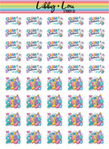 Clean The Bathroom Planner Sticker | Libby and Lou Sticker Co